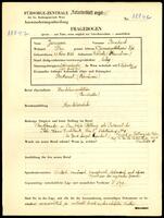 Applicant: Jancovici, Bernhard; born 23.3.1888 in Galatz (Romania); single.