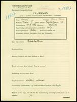 Applicant: Kampf, Bluma Chana; born 17.2.1892 in Mościska (Ukraine); single.