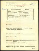 Applicant: Sonnenschein, Berthold; born 7.9.1888 in Zawalow (Poland); married.
