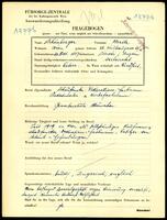 Applicant: Schönberger, Moritz; born 30.10.1887 in Sárvár (Hungary); married.
