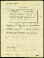 Applicant: Epstein, Josef; born 12.4.1903 in Șimleu Silvaniei (Romania); single.