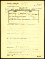Applicant: Klein, Josef; born 29.3.1882 in Mukačevo (Ukraine); married.
