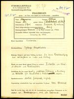 Applicant: Kissmann, Felicia; born 2.4.[no year] in Suceava, Romänien; single.