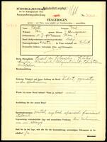 Applicant: Blatt, Ernst; born 15.2.1915 in Vienna (Austria); single.