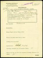 Applicant: Gross, Leo; born 14.11.1883 in Hoschialkowitz, Pr. Schlesien; married.
