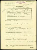 Applicant: Singer, Isidor; born 7.11.1903 in Zadowa (Ukraine); single.