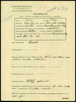 Applicant: Reiner, Esra; born 12.2.1865 in Monasterzyska (Poland); married.
