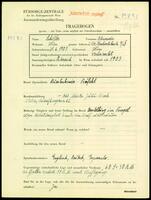 Applicant: Schiller, Alexander; born 28.6.1903 in Vienna (Austria); married.