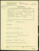 Applicant: Morgenstern, Isak; born 27.12.1885 in Mikulince (Ukraine); married.