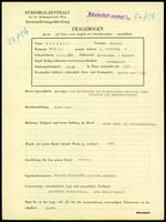 Applicant: Feniger, Bernard; born 13.11.1888 in Sędziszów (Poland); married.