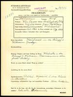 Applicant: Schlesinger, Moritz; born 20.10.1893 in Topol̕čany (Slovakia); married.