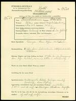 Applicant: Frischmann, Walter; born 16.12.1909 in Vienna (Austria); single.