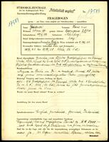 Applicant: Gärtner, Hans Erich; born 10.11.1903 in Nuremberg (Germany); single.