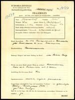Applicant: Marucuschewitz, Robert; born 6.7.1892 in Salzstangen; married.