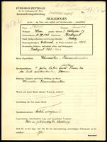 Applicant: Furst, Emerich; born 13.8.1905 in Budapest (Hungary); single.