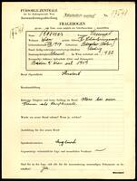 Applicant: Rosner, Samuel; born 6.8.1917 in Wrocław (Poland); single.