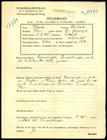 Applicant: Wand, Abraham; born 15.9.1885 in Tiraspol; married.