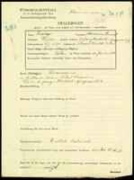 Applicant: Kwetcer, Abraham Sindel; born 6.7.1870 in Kossow Huculski (Ukraine); married.