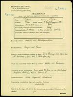 Applicant: Klein, Olga; born 14.12.1904 in Vienna (Austria); single.