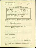 Applicant: Sauer, Moriz; born 25.7.1893 in Linz (Austria); married.