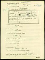 Applicant: Mesengiser, Moses; born 15.10.1887 in Warsaw (Poland); married.