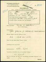 Applicant: Tobias, Gustav; born 10.5.1916 in Vienna (Austria); single.