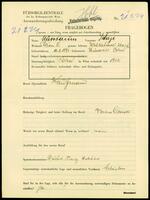 Applicant: Nussbaum, Schaje; born 12.3.1892 in Hussaków (Ukraine); married.