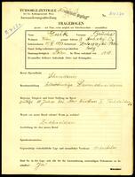 Applicant: Gnik, Bruche; born 11.4.1893 in Zaleszczyki (Ukraine); single.