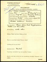 Applicant: Grabscheid, Wilhelm; born 27.11.1900 in Câmpulung Moldovenesc (Romania); married.