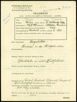 Applicant: Semo, David; born 14.2.1907 in Silistra (Bulgaria); single.