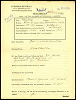 Applicant: Charap, Moses; born 8.1.1872 in Jezierna (Ukraine); married.
