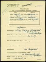 Applicant: Frost, Hans; born 13.10.1909 in Vienna (Austria); married.