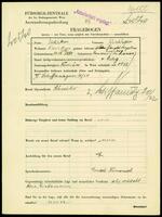 Applicant: Markus, Abraham; born 10.11.1884 in Roman (Romania); single.