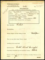 Applicant: Grobtrich, Solomea; born 19.4.1888 in Wieliczka (Poland); single.