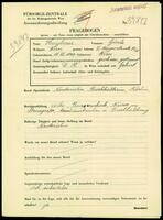 Applicant: Huybensz, Gisela; born 11.6.1899 in Vienna (Austria); divorced, separated.