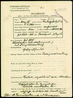 Applicant: Weiss, Josef; born 5.1.1866 in [no location indicated]; married.