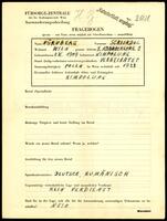 Applicant: Nürnberg, Scheindel; born 4.4.1909 in Kimpolung; married.