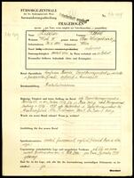 Applicant: Biegler, Robert; born 25.5.1894 in Vienna (Austria); married.