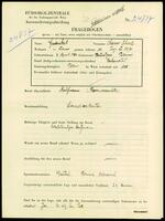 Applicant: Fränkel, Chaim Schoel; born 2.4.1906 in Batiatycze (Ukraine); married.