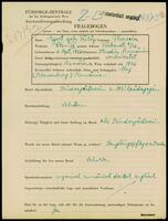 Applicant: Egert Geb Fülöp, Theresia; born 6.9.1906 in Huedin (Romania); married.