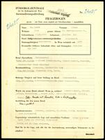Applicant: Loewe, Arthur; born 11.2.1884 in Sarajevo (Bosnia and Herzegovina); married.