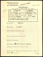 Applicant: Friedmann, David; born 24.6.1908 in Bohorodczany (Ukraine); single.