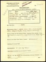 Applicant: Grüss, Naftali Mayer; born 6.10.1902 in Zabno (Poland); married.
