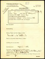 Applicant: Fleischner, Benno Olga; born 21.4.1872 in Garza; married.