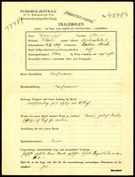Applicant: Glesinger, Arthur; born 16.10.1889 in Leoben (Styria, Austria); married.