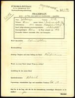 Applicant: Schlesinger, Aba; born 1879 in Narajow (Ukraine); married.
