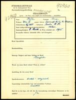 Applicant: Heller, Mina; born 11.8.1883 in Senica (Slovakia); married.