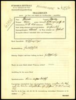 Applicant: Steiner, Ignaz; born 31.7.1876 in Vienna (Austria); married.