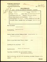 Applicant: Klein, Margarethe; born 20.12.1881 in Strakonitz, Böhmen; single.