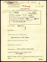 Applicant: Tugendhaft, Abraham; born 19.8.1895 in Boryslaw (Ukraine); married.